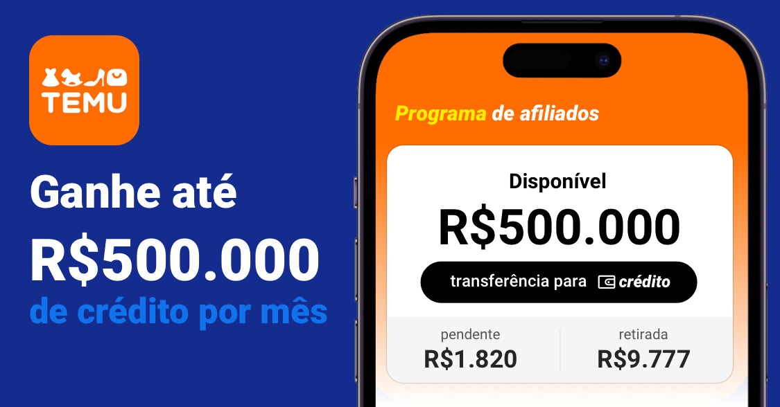 Programa de afiliados temu brazil